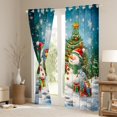 thumbnail image 3 of jejeloiu Cartoon Xmas Snowmen Curtains Pack of 2 (42x84 Each),Christmas Gifts Curtains Blackout,Happy New Year Bedroom Curtains For Girls,Microfiber Bedroom Decor, 3 of 6