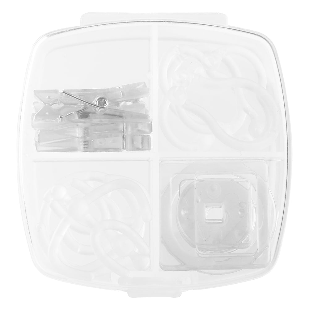 JAM Paper Small Office Clip Box, Clear, 16 Clips per Set, Sold Individually