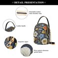 thumbnail image 4 of FORMRS Crossbody Bag for Women Quilted Travel Shoulder Cell Phone Purse with Chain Strap Handbag, Navy Floral Pattern, 4 of 7