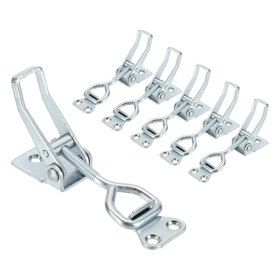 Uxcell 6pcs Adjustable Toggle Clamp M6x32mm 396lbs 4002 Style, Silver