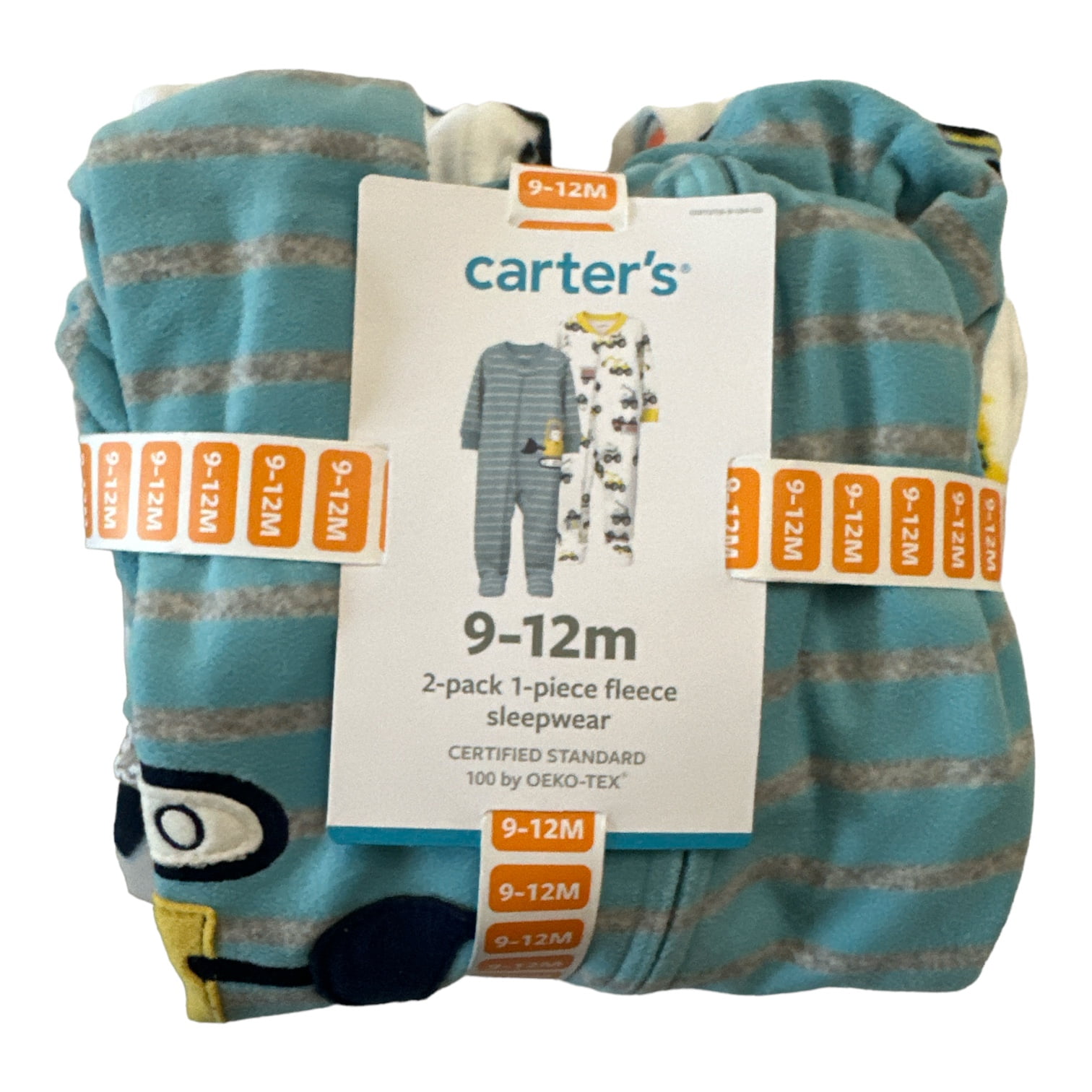 Carter's Baby Boy Construction 2-Way Zip-Up Footie Coverall main image 0