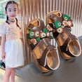 thumbnail image 2 of NOKIO Girls' T-Strap Sandals Girls' Comfort Sandals Girls' Boho Sandals Children's Girls Sandals Summer Shattered Bow Fashion Package Head Daily With The Set Of Dress Shoes, 2 of 6