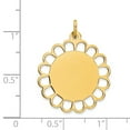 thumbnail image 2 of 14k Plain .011 Gauge Engravable Round Flower 24x21mm Disc Charm XM244/11, 2 of 3