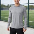 thumbnail image 2 of MEZZALL Sweatshirts For Men Solid Color Long Sleeve Hoodies Lightweight Pullover Sun Shirt Outdoor Athletic Casual Wear Comfortable Breathable Basic Daily Breathable Travel Tops, 2 of 5