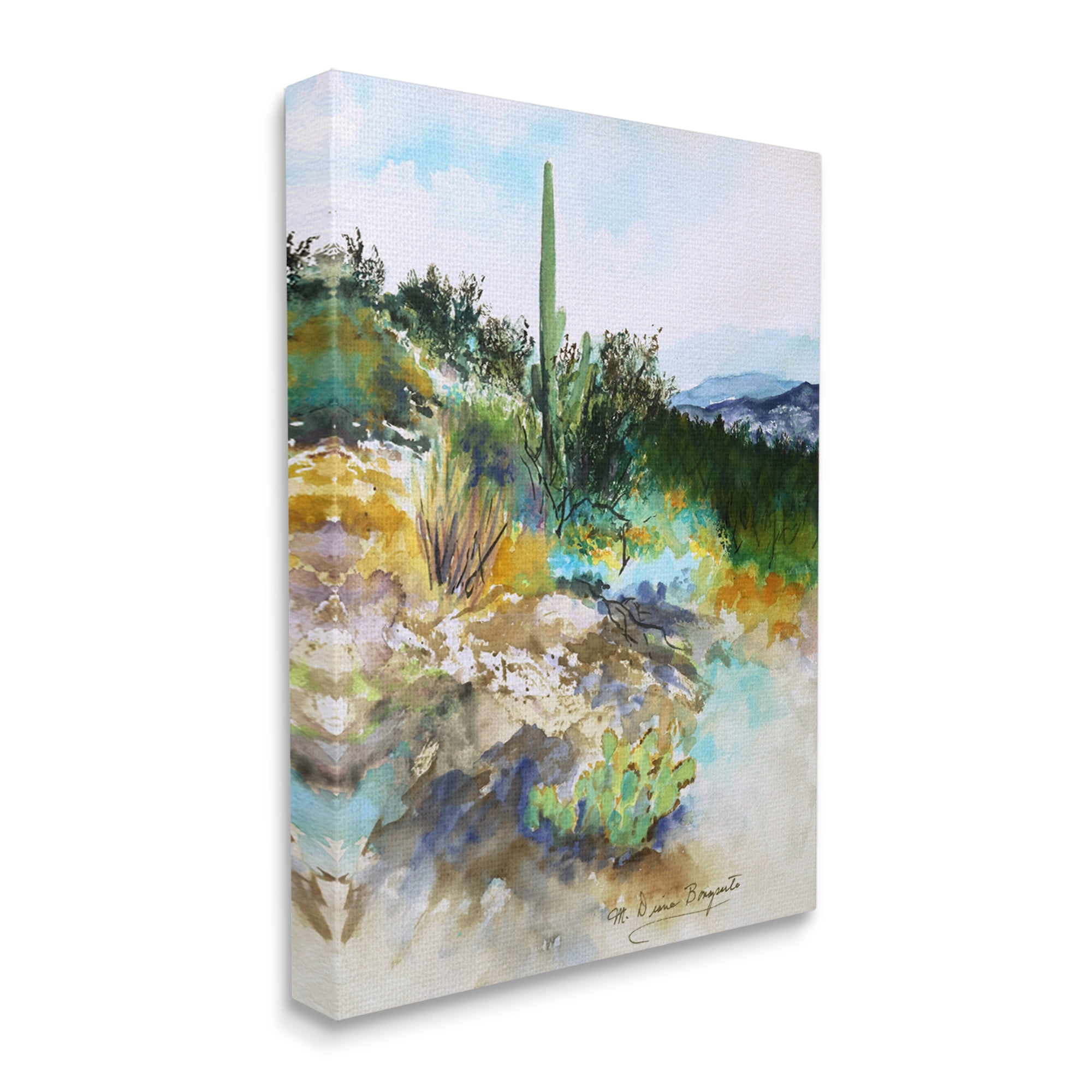 Stupell Industries Modern Desert Scenery Nature Painting Gallery Wrapped Canvas Print Wall Art, 30 x 40