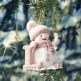thumbnail image 5 of Snowman Letter Christmas Tree Holiday Decoration Pendant, Festive 2D Flat Acrylic Ornament for Tree, Mantel and Centerpiece, Holiday Gift Idea and Easy to Hang, 5 of 5
