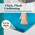 thumbnail image 4 of Bath Mats for Bathroom Non Slip - Caribbean Sea 17" x 24" Memory Foam Bathroom Rugs - Quick Dry Bath Mat, 4 of 6