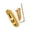 Golden, variant on Professional Electric Bass Bridge Vertical Brass Saddles, String-Through Design & Gold Finish for Resonance Tuning