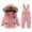 Red, variant on Toddler Girls Winter Snowsuit Insulated Padded Two Piece Warm Thermal With Overalls Cold Weather