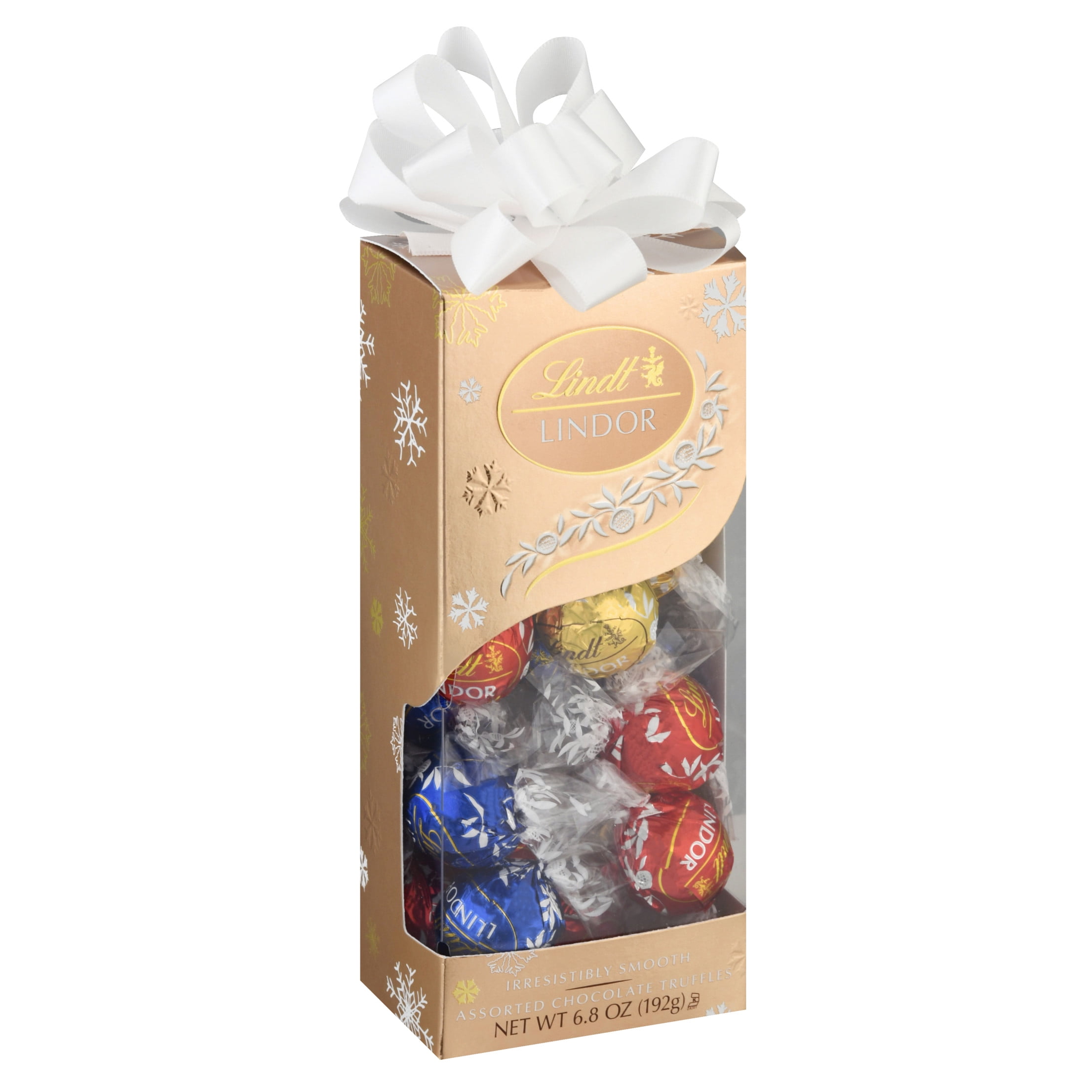 Lindt LINDOR Assorted Chocolate Christmas Candy Truffles Traditions Gift Box, 6.8 oz.