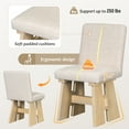 thumbnail image 5 of MAYEERTY Modern 7-Piece Dining Table Set with 6 Upholstered Chairs, Natural, 5 of 9