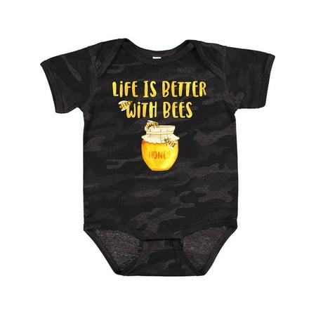 

Inktastic Life s Better With Bees 2 Gift Baby Boy or Baby Girl Bodysuit
