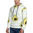 thumbnail image 3 of Wukai Avocado of a Hear Print Men Hoodies Fleece Sweatshirts Long Sleeve Sweaters Pullover Fall Outfits Winter Clothes-XX-Large, 3 of 7