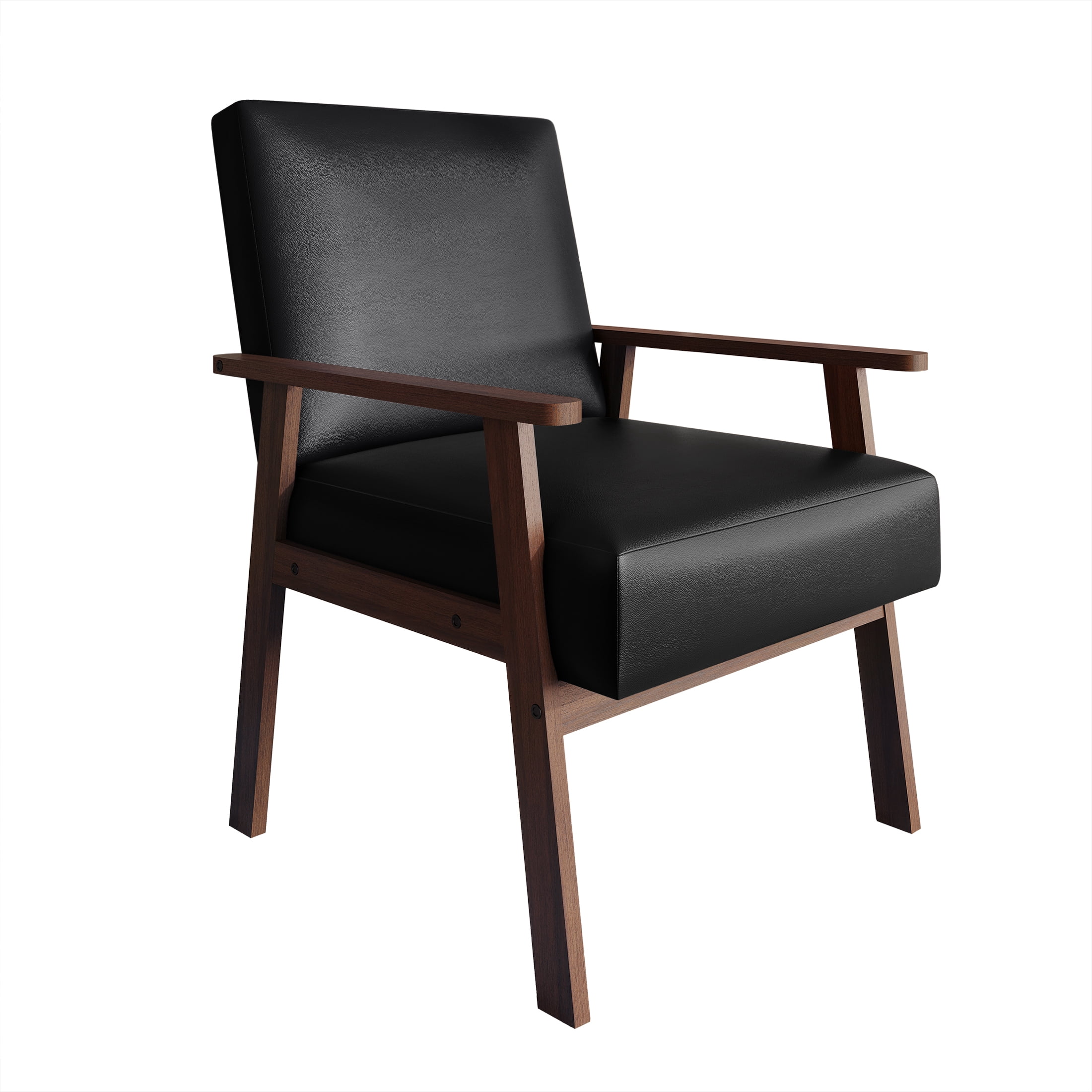 Castle Place Contemporary Accent Chair, Black