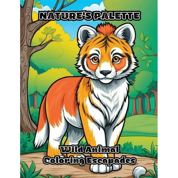 Nature's Palette: Wild Animal Coloring Escapades, (Paperback)
