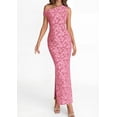 thumbnail image 5 of PRETTYGARDEN Womens Floral One Shoulder Maxi Dress Summer Spring Bodycon Ruched Side Slit Elegant Cocktail Party Dresses, 5 of 10