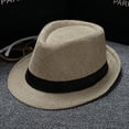 thumbnail image 5 of Foldable New Classic Straw Fedora Hat Mens Women Wide Brim Panama Hat Summer Dress Hat, 5 of 5