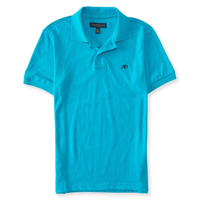 Aeropostale Mens A87 Heathered Rugby Polo Shirt, Verde, Grande Aeropostale polo, rugbi