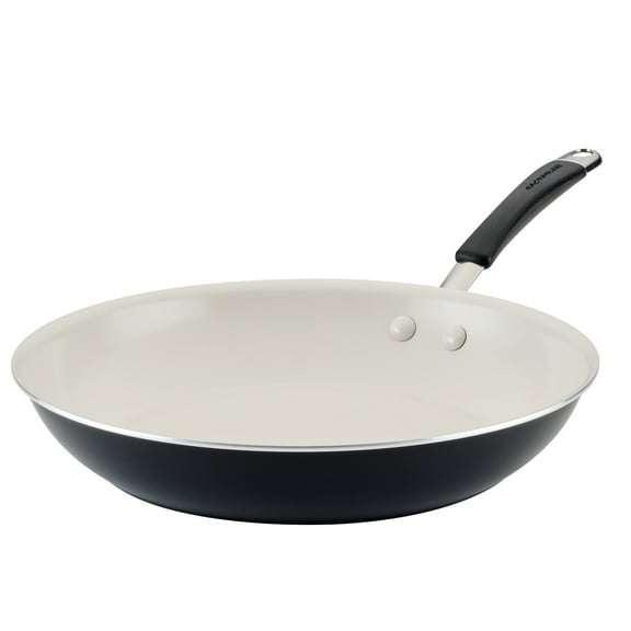 Rachael Ray Cucina Ceramic Nonstick, Frying Pan, 12.5 Inch, Peppercorn