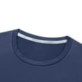 thumbnail image 3 of ZCFZJW Men's Short Sleeve T-Shirt Trendy Solid Color Quick Dry UPF 50+ Athletic Running Workout Fishing Top Tee Performance Shirts Navy XL, 3 of 6