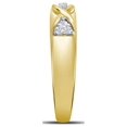 thumbnail image 4 of FB Jewels 10kt Yellow Gold His Hers Round Diamond Cluster Matching Wedding Set 3/4 Cttw, 4 of 4