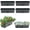 Dark Grey, variant on Self Watering Rectangular Planter Box 16x4.4 Inch with Drainage Holes and Saucer, Large Indoor Window Sill Pot for Succulents Herbs Flowers, Light Grey