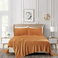 thumbnail image 2 of Chezmoi Collection Extra Soft Fleece Sheet Set Twin, 3-Piece Microplush Non-Pilling Velvety Bed Sheet, Deep Pocket - Lightweight All Season Warmth, Twin, Marigold, 2 of 9