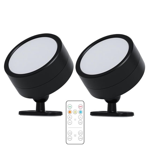 Luces recargables de pared Bewildely ABS negro 2 lámpara