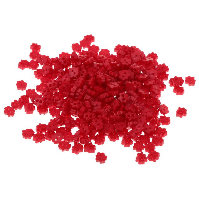 Mini para coser de 2 agujeros para accesorios de ropa de muñeca, paquete de 300 rojo Hugo Mini botones de flores