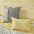 thumbnail image 6 of Madison Park Queen Faux Silk Comforter Set with Decor Pillow and Bed Skirt Embroidered Pieced 7-Piece Bedding Set, Yellow, 6 of 11