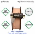thumbnail image 3 of Skin/Flesh PLA 3D Printer 1.75mm Filament 1kg - FilaCube PLA 2 Light Skin Color Tone 1.75 mm 1 kg 3D Printing Plastic Filament Supply for Human Organ Model Body Girl Toy epidermis [Made in USA], 3 of 7