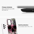 thumbnail image 4 of Galaxy A52 Case, Skull Floral Flower Pattern Clear Design Transparent Plastic Hard Back Case with TPU Bumper Protective Case Cover for Samsung Galaxy A52 5G, 4 of 7