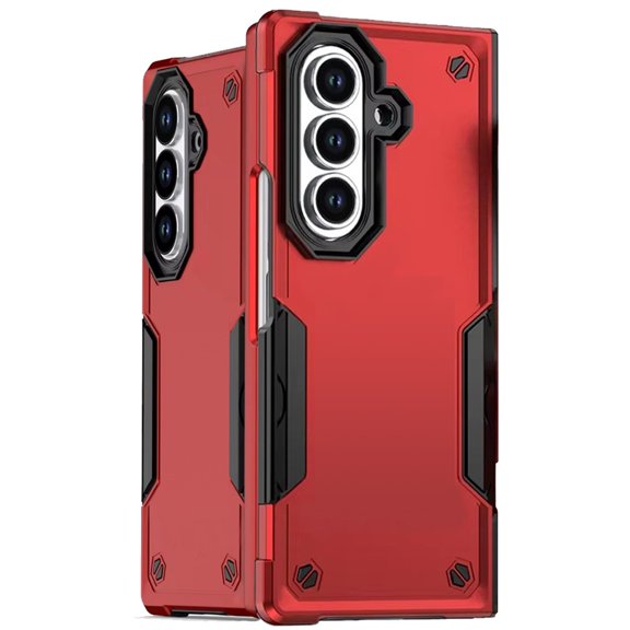 XPM for Samsung Galaxy Z Fold 7 Phone Case, Slim Tough Shockproof Hybrid Heavy Duty 2in1 Dual Layer TPU Bumper Rugged Rubber Defend Armor Cover for Galaxy Z Fold 7 (Red)