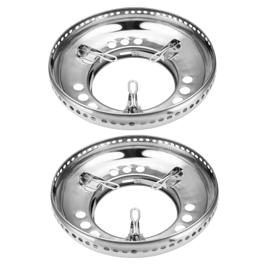 PAMINGONO 2Pcs High Temperature Resistant Wok Stand for Gas Stove Silver Stainless Steel