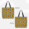 thumbnail image 3 of Disketp Sunflowers Canvas Tote Bag,Women Shoulder Bag Crossbody Handbag with Zipper Closure, 3 of 8