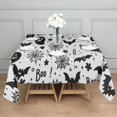 thumbnail image 3 of Happy Halloween Square Table Cover Wrinkle Resistant Washable Tablecolths Pumpkin Spooky Table Cover for Halloween Background Indoor and Outdoor Birthday (42x42in), 3 of 6