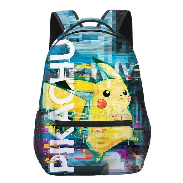 Mochilas escolares de Pokémon para niños y adolescentes, bolsa de viaje de gran capacidad, Pikachu, 10 estilos5 Fivean unisex