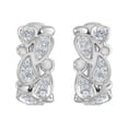 thumbnail image 2 of 1/4 Carat Diamond Hoop Earrings in 10K White Gold - IGI Certified, 2 of 3