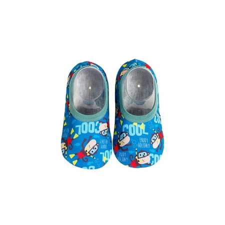 

Woobling Toddlers Kids Sock Slipper Cartoon Crib Shoes Prewalkers Floor Slippers Home Socks Cute Soft Shoe Pull On Breathable Blue Monkey 8C