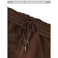 thumbnail image 6 of Deago Women's Fleece Lined Sweatpants Wide Leg Thermal Winter Warm Drawstring Baggy Sweat Pants with Pockets (Coffee, S), 6 of 9