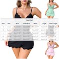 thumbnail image 3 of VONCOS Womens 2-Piece Loungewear Set - Lace Trim Camisole Top & Relaxed Shorts Pajamas | Soft Stretchy Sleepwear for Women | Black,Size M, 3 of 9