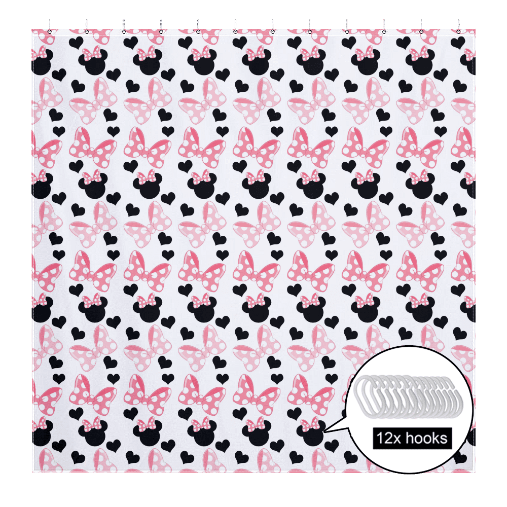 Mickey Mouse Shower Curtain for Bathroom Sets Christmas Style Home Bath