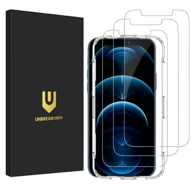 UNBREAKcable Shatterproof Screen Protector for iPhone 12 Pro Max [3-Pack], 0.33mm 9H Hardness Tempered Glass for Apple 2020 6.7"[99.99% HD Clear][Easy Installation Frame][Bubble Free][Anti-Scratch]