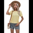 thumbnail image 1 of Suéter de Cuello Redondo Color Sólido Amarillo L, 1 of 5