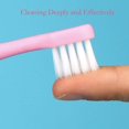 thumbnail image 4 of 6 paquetes de cepillos de dientes para niños, Lovely Little Mushroom, cerdas extra suaves, cepillo de dientes para niños de 1 a 3 años (rosa, amarillo y azul) Namotu XYWJ020, 4 of 6