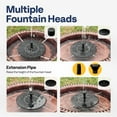 thumbnail image 4 of SPECSTAR Oval Bird Bath and Solar Powered Round Pond Fountain Combo Set,Bronze, 4 of 8