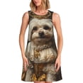 thumbnail image 1 of Lukts Robe Sans Manches pour Femmes en Tenue Royale, Robe d'Été à Col Rond avec Poches, Adaptée à la Vie Quotidienne, Plage, Fête, 1 of 7