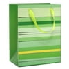 12ea - 10-1/4 X 4-3/4 X 12-5/8 Green Multi Stripes Eurot Gusset - 4 3/4" by Paper Mart