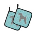 thumbnail image 1 of ""Caroline'S Treasures Kerry Blue Terrier Checkerboard Blue Par De Agarraderas Bb3692Pthd 7.5Hx7.5W Multicolor"", 1 of 1