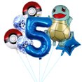thumbnail image 1 of Globo de Pokémon Pikachu de 7 piezas, suministros de decoración para fiesta de cumpleaños, Squirtle Bulbasaur, figuras de regalo, 1 of 2